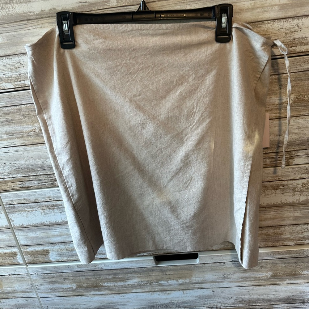 🤍 LC Lauren Conrad Cream Wrap Mini Skirt XXL NWT